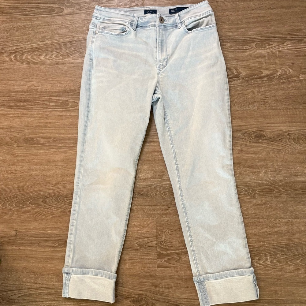 J Jill Jeans Womens Sz 4 Blue Light Wash Denim High Rise Cropped Stretch Preppy‍ - Picture 5 of 10